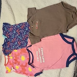 Carter's/ Just for You short sleeve onsie bundle